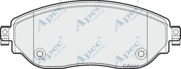 APEC BRAKING Комплект тормозных колодок, дисковый тормоз PAD2047